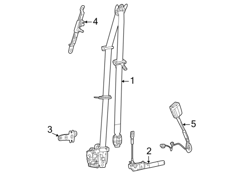2025 Jeep Grand Cherokee Front Seat Belts Diagram