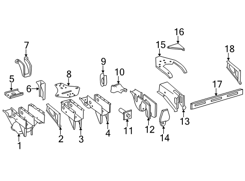 2007 Dodge Sprinter 3500 Frame & Components Diagram