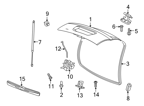 2009 Chrysler Aspen Gate & Hardware Diagram 1 - Thumbnail