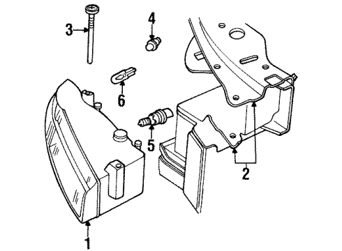 1999 Chrysler Sebring Headlamps, Electrical Diagram 1 - Thumbnail