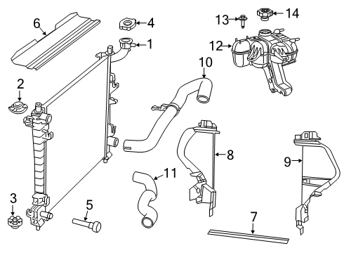 2019 Jeep Grand Cherokee Radiator & Components Diagram 4 - Thumbnail