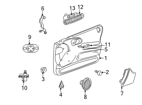 2002 Dodge Intrepid Rear Door Diagram 1 - Thumbnail