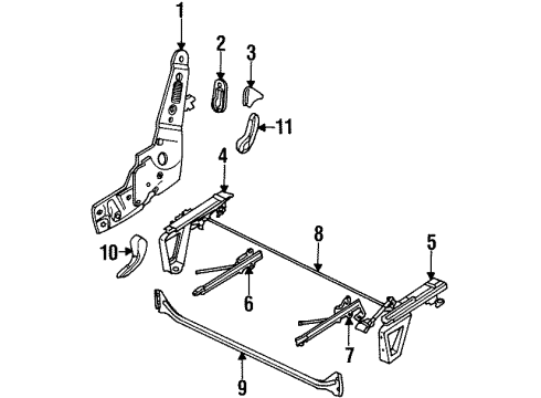 1994 Dodge Ram 2500 Tracks & Components Diagram