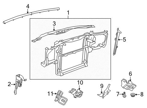 2009 Jeep Liberty Radiator Support Diagram
