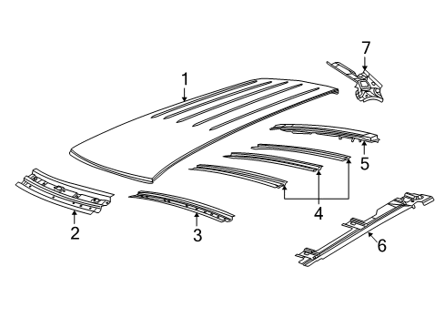 2019 Dodge Grand Caravan Roof & Components Diagram