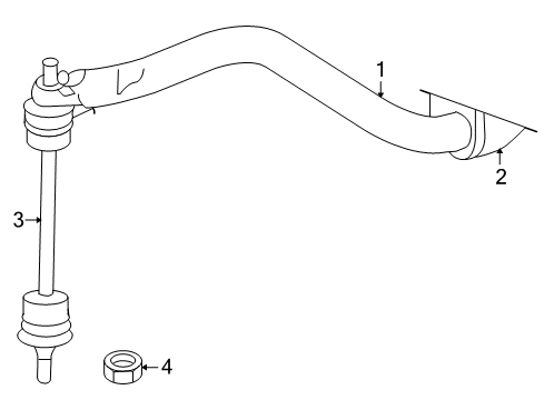 2008 Dodge Viper Stabilizer Bar & Components - Front Diagram