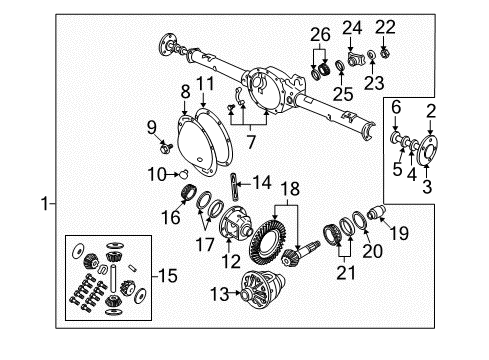 2007 Dodge Ram 1500 Axle Components - Rear Diagram 2 - Thumbnail