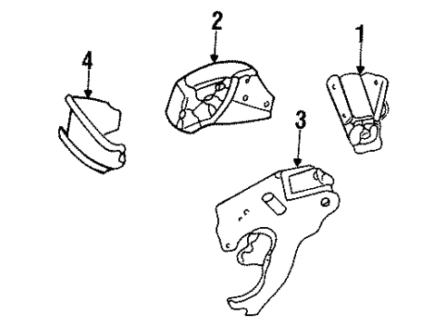1991 Dodge Daytona Engine & Trans Mounting Diagram