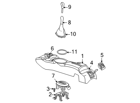 2003 Chrysler PT Cruiser Center Console Diagram