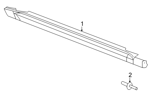 2009 Jeep Commander Exterior Trim - Pillars, Rocker & Floor Diagram