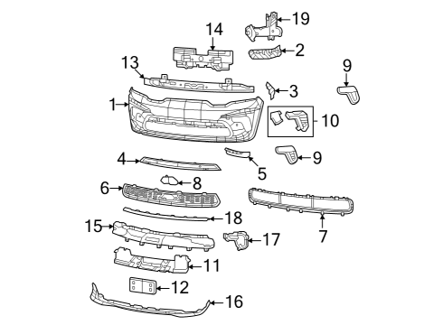 2023 Dodge Durango Bumper & Components - Front Diagram