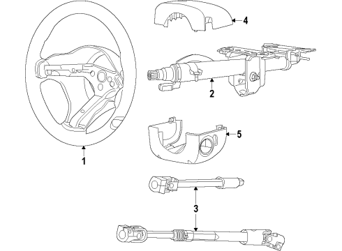 2008 Dodge Viper Steering Column & Wheel, Shroud, Switches & Levers Diagram 2 - Thumbnail