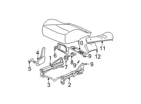 2003 Chrysler PT Cruiser Tracks & Components Diagram