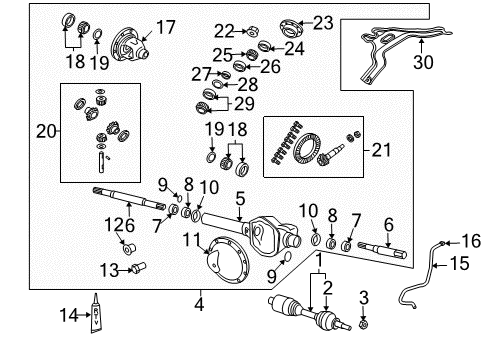 2008 Chrysler Aspen Front Axle & Carrier Diagram