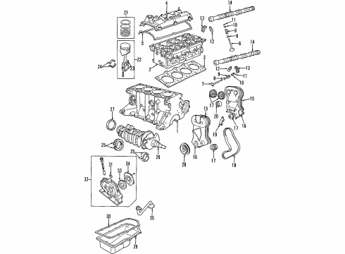1998 Chrysler Sebring Engine Parts & Mounts, Timing, Lubrication System Diagram 4 - Thumbnail