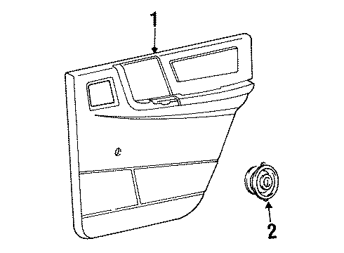 1993 Jeep Grand Wagoneer Interior Trim - Rear Door Diagram