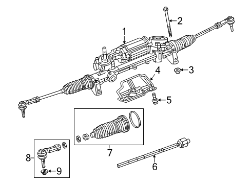 2016 Chrysler 200 Steering Column & Wheel, Steering Gear & Linkage Diagram 3 - Thumbnail