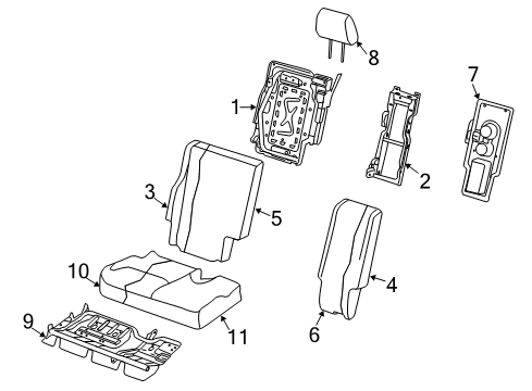 2010 Dodge Journey Rear Seat Components Diagram 4 - Thumbnail