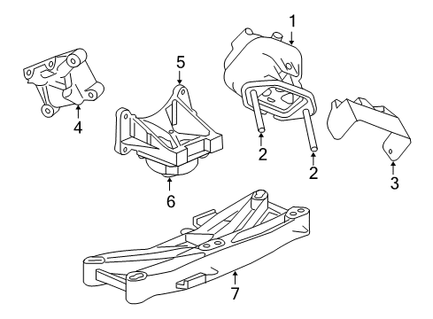 2007 Chrysler 300 Engine & Trans Mounting Diagram 7 - Thumbnail
