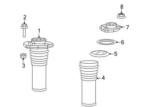 2007 Dodge Sprinter 3500 Struts & Components - Front Diagram