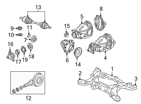 2010 Chrysler 300 Axle & Differential - Rear Diagram