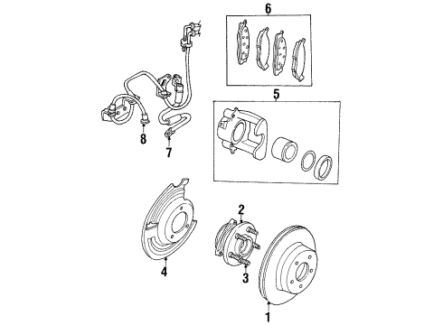1997 Jeep Cherokee Brake Components Diagram