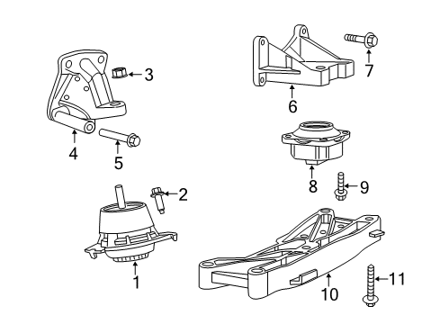 2022 Chrysler 300 Engine & Trans Mounting Diagram 2 - Thumbnail