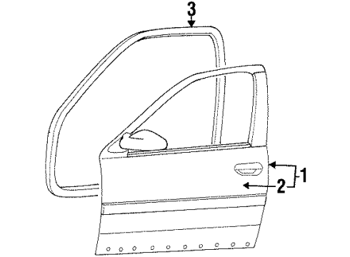 1995 Dodge Intrepid Front Door Diagram
