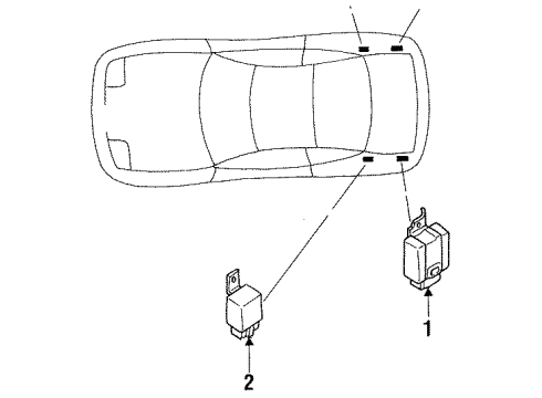 1994 Dodge Stealth Wiper & Washer Components Diagram 1 - Thumbnail