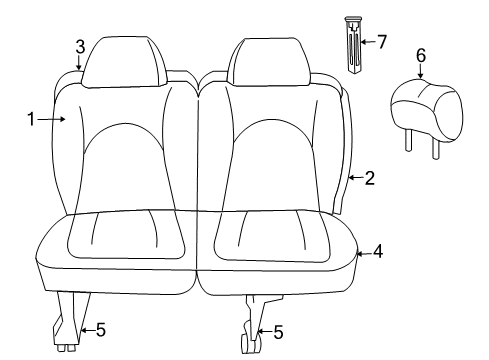 2006 Dodge Grand Caravan Rear Seat Components Diagram 3 - Thumbnail