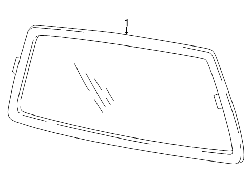 2004 Dodge Ram 1500 Glass & Hardware - Back Glass Diagram