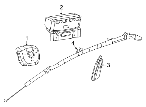 2021 Ram 3500 Air Bag Components Diagram 1 - Thumbnail