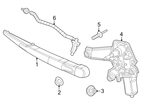 2023 Dodge Hornet Wiper & Washer Components Diagram 1 - Thumbnail