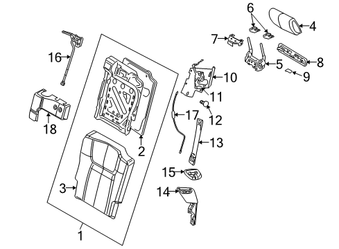 2009 Jeep Commander Third Row Seats Diagram 1 - Thumbnail