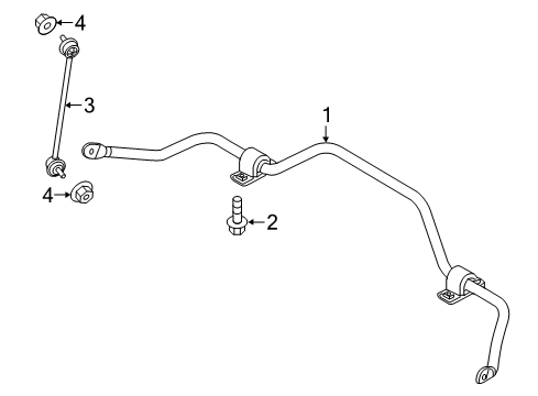 2019 Jeep Renegade Stabilizer Bar & Components - Front Diagram