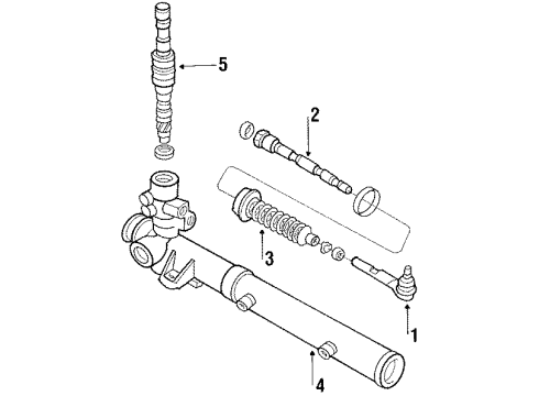 1993 Dodge Shadow Power Steering System & Steering Column Diagram 2 - Thumbnail