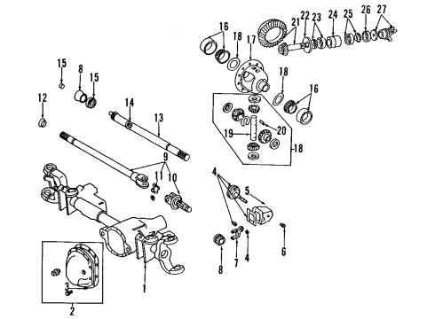 1994 Dodge Ram 3500 Front Axle, Differential, Propeller Shaft Diagram 2 - Thumbnail