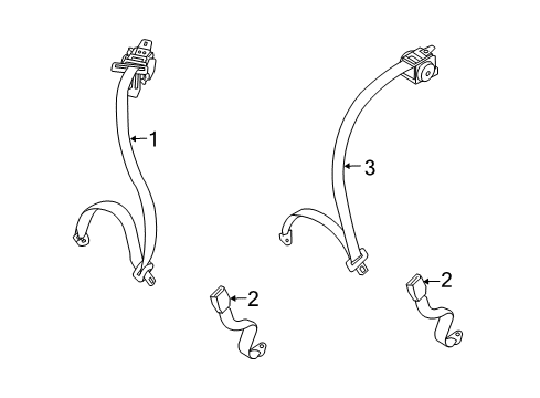 2004 Dodge Stratus Seat Belt Diagram 2 - Thumbnail