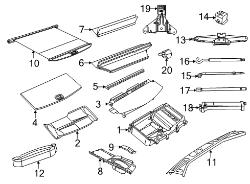 2017 Dodge Durango Interior Trim - Rear Body Diagram