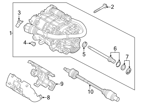 2024 Dodge Hornet Axle Shafts & Joints, Drive Axles, Propeller Shaft, Rear Axle Diagram