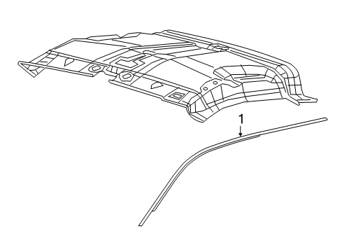 2018 Ram ProMaster City Exterior Trim - Roof Diagram