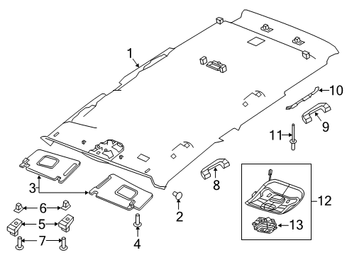 2019 Jeep Renegade Headliner Diagram