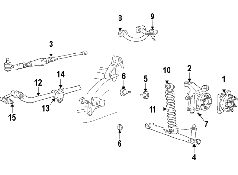 2008 Dodge Viper Rear Suspension, Control Arm Diagram 2 - Thumbnail