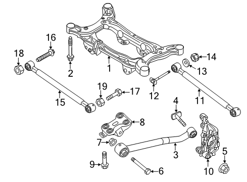 2015 Jeep Renegade Rear Suspension Components, Stabilizer Bar Diagram 4 - Thumbnail