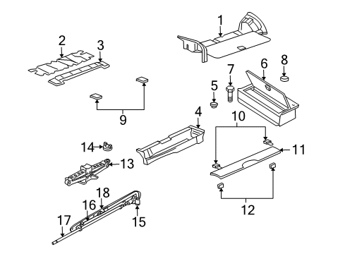 2003 Dodge Durango Interior Trim - Rear Body Diagram