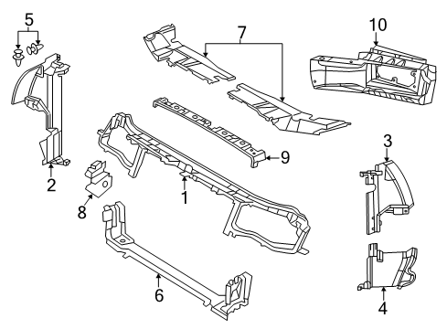 2022 Dodge Charger Radiator Support Diagram