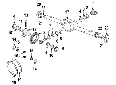 2005 Dodge Durango Rear Propeller Shaft, Differential Diagram