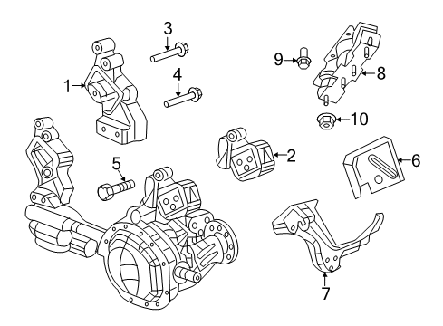 2011 Ram 1500 Engine & Trans Mounting Diagram 5 - Thumbnail