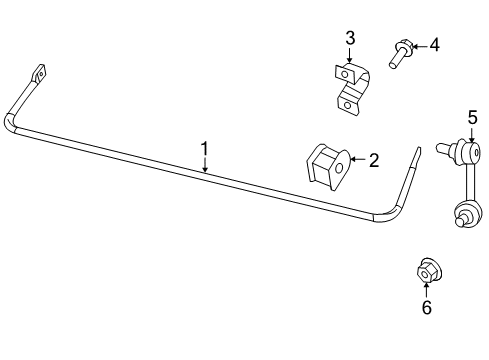 2017 Jeep Patriot Rear Suspension Components, Stabilizer Bar Diagram 1 - Thumbnail