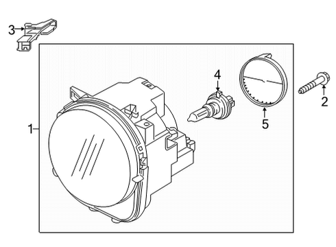 2018 Jeep Renegade Headlamp Components Diagram